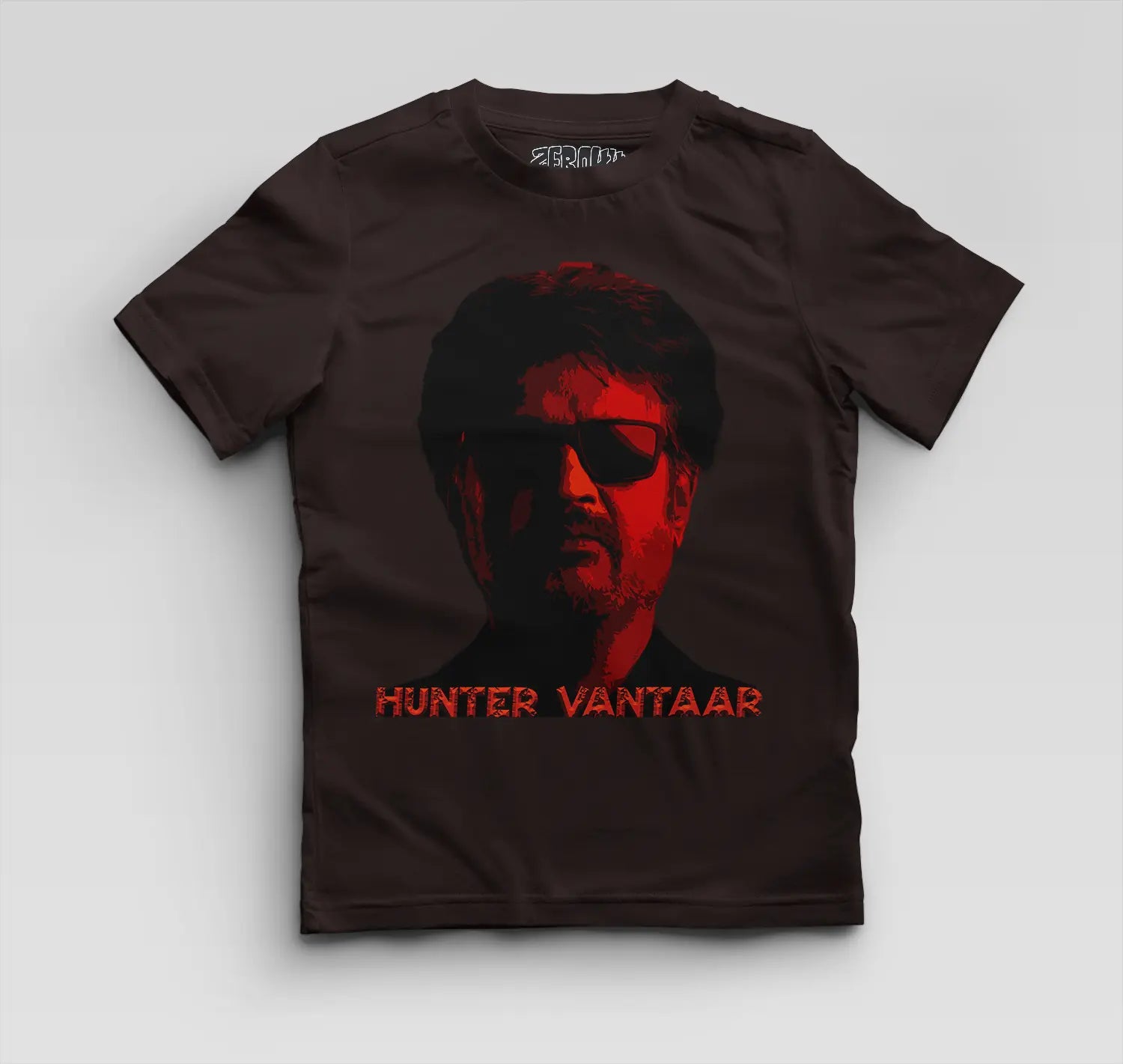 Hunter Vantaar Boys Round Neck T-Shirt in Coffee Brown Color