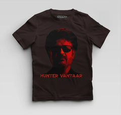 Hunter Vantaar Boys Round Neck T-Shirt in Coffee Brown Color