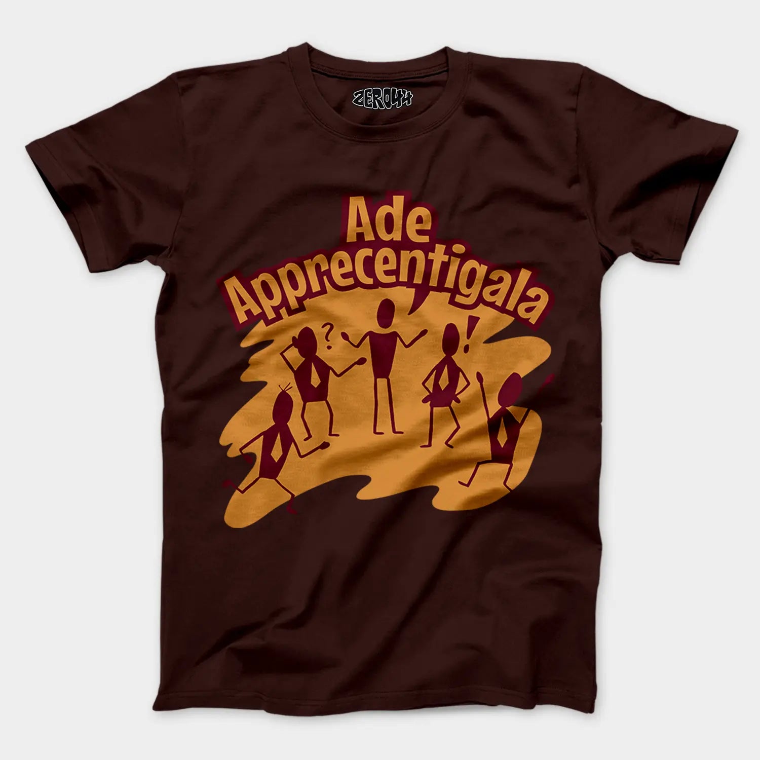 Ade Apprecentingala Men/Unisex T-Shirt in Coffee Brown Color