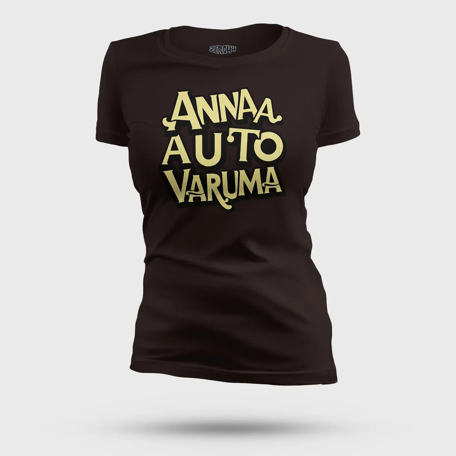 Anna Auto Varuma Women's T-Shirt in Coffee Brown Color