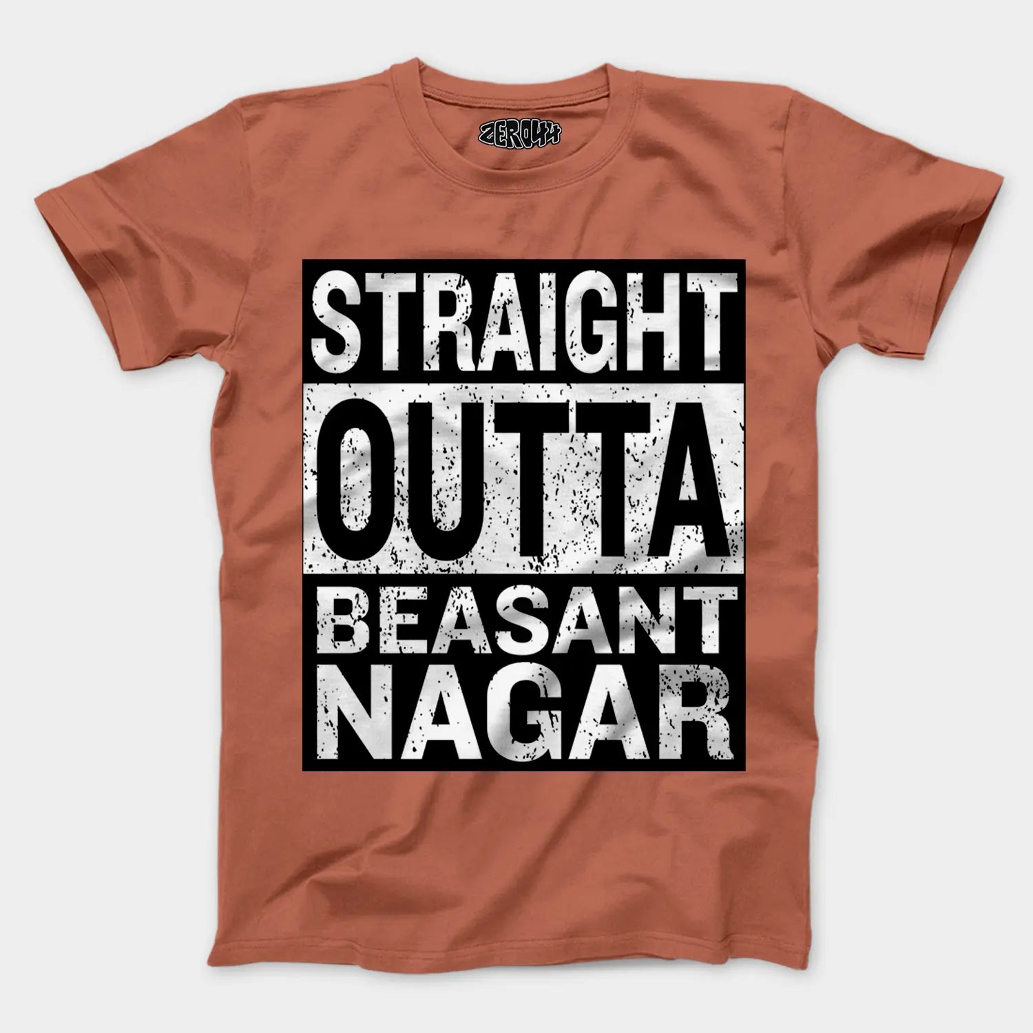 Straight Outta Beasant Nagar Men/Unisex T-Shirt in Copper Color