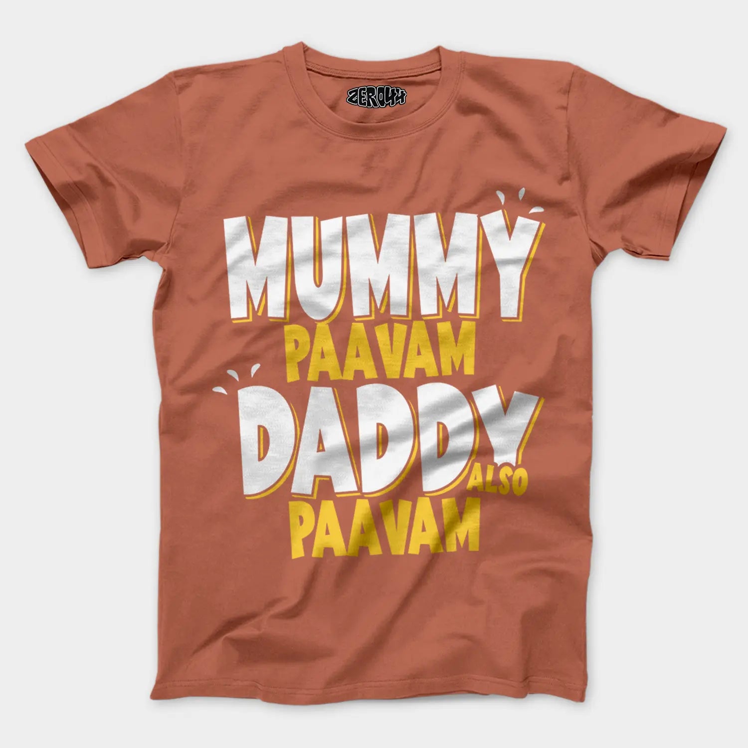 Mummy Paavam, Daddy Also Paavam Men/Unisex T-Shirt in Copper Color