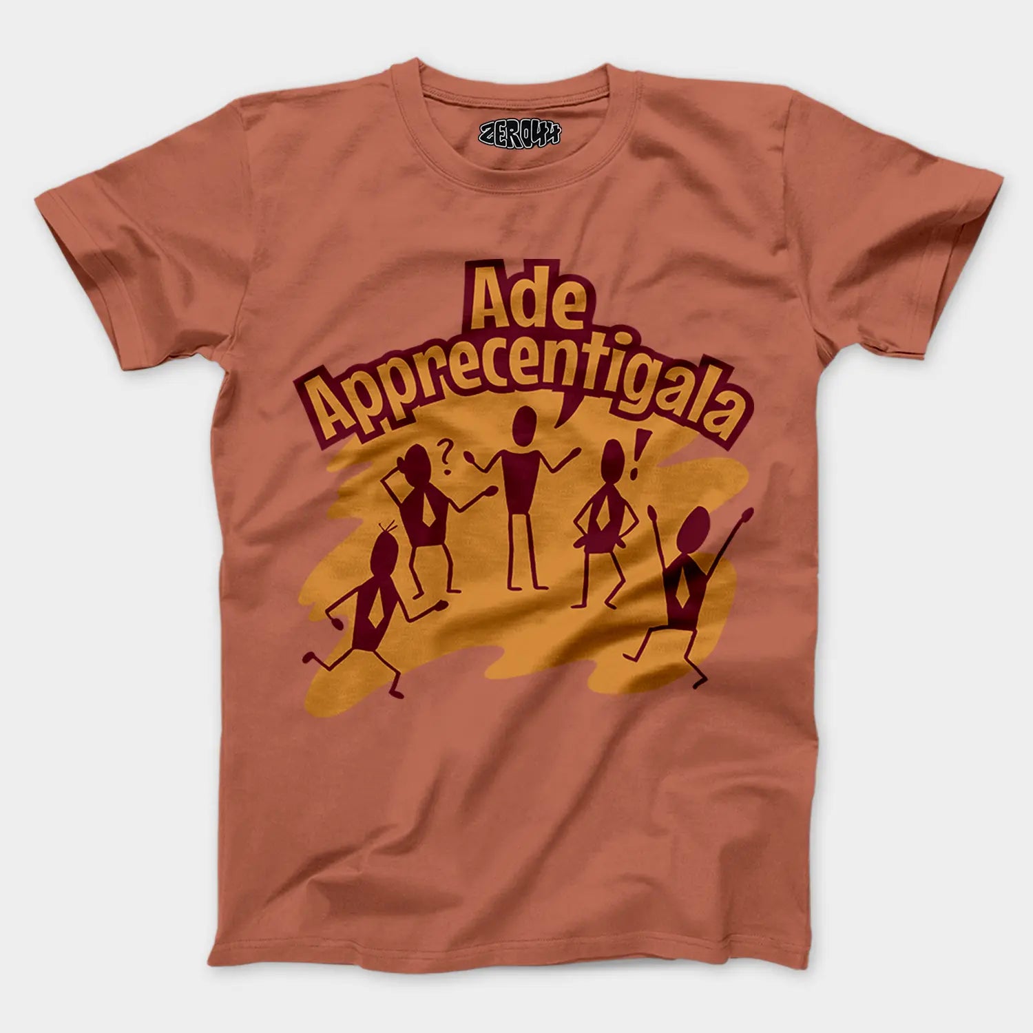 Ade Apprecentingala Men/Unisex T-Shirt in Copper Color
