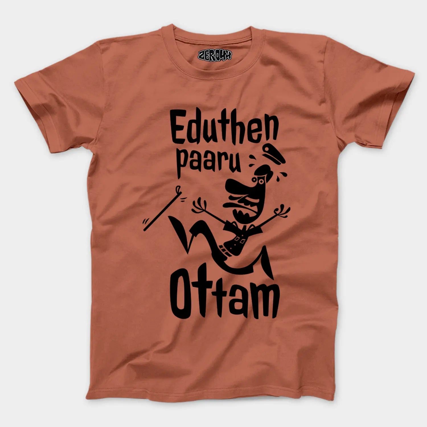 Eduthen Paaru Ottam Men/Unisex T-Shirt in Copper Color