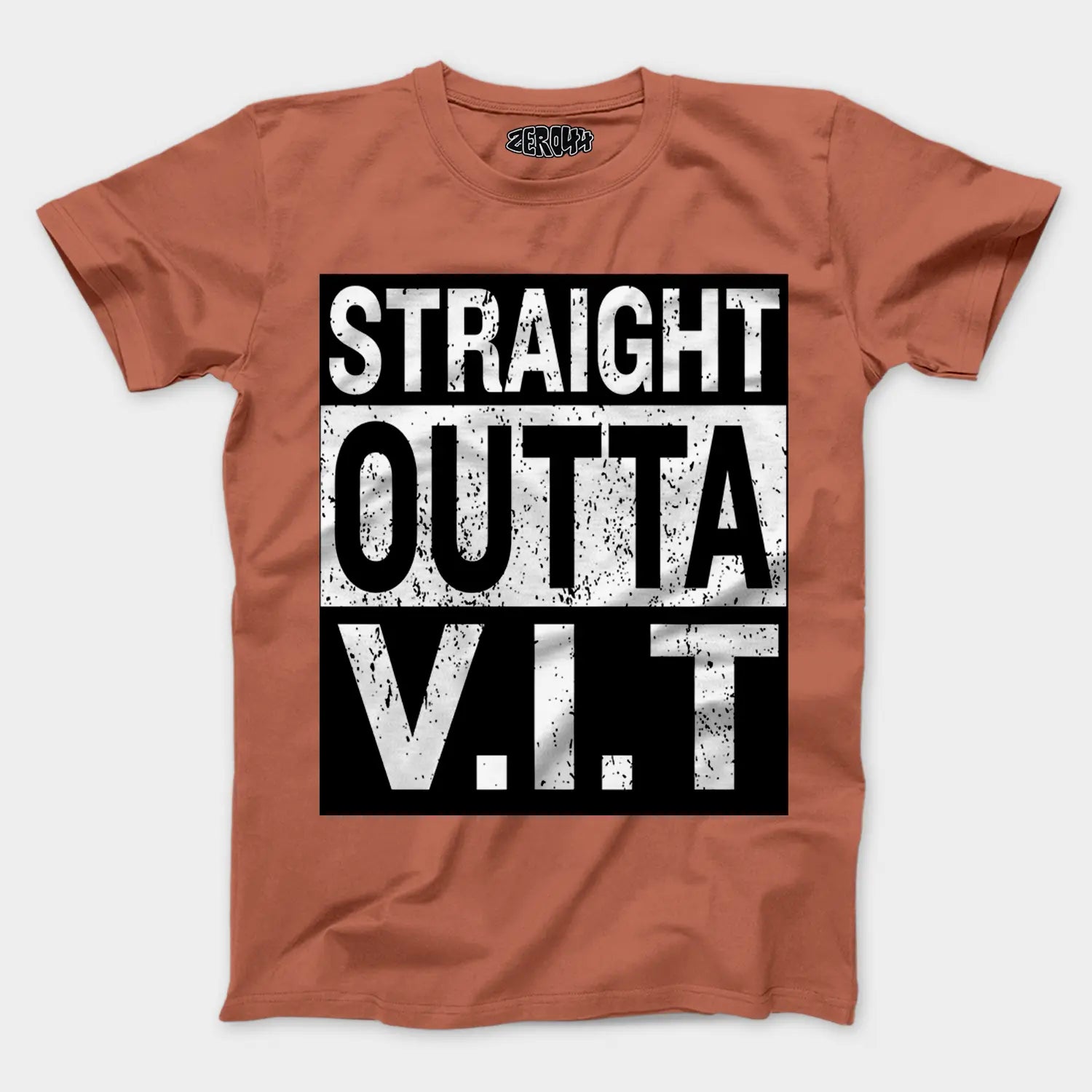 Straight Outta Vit Men/Unisex T-Shirt in Copper Color