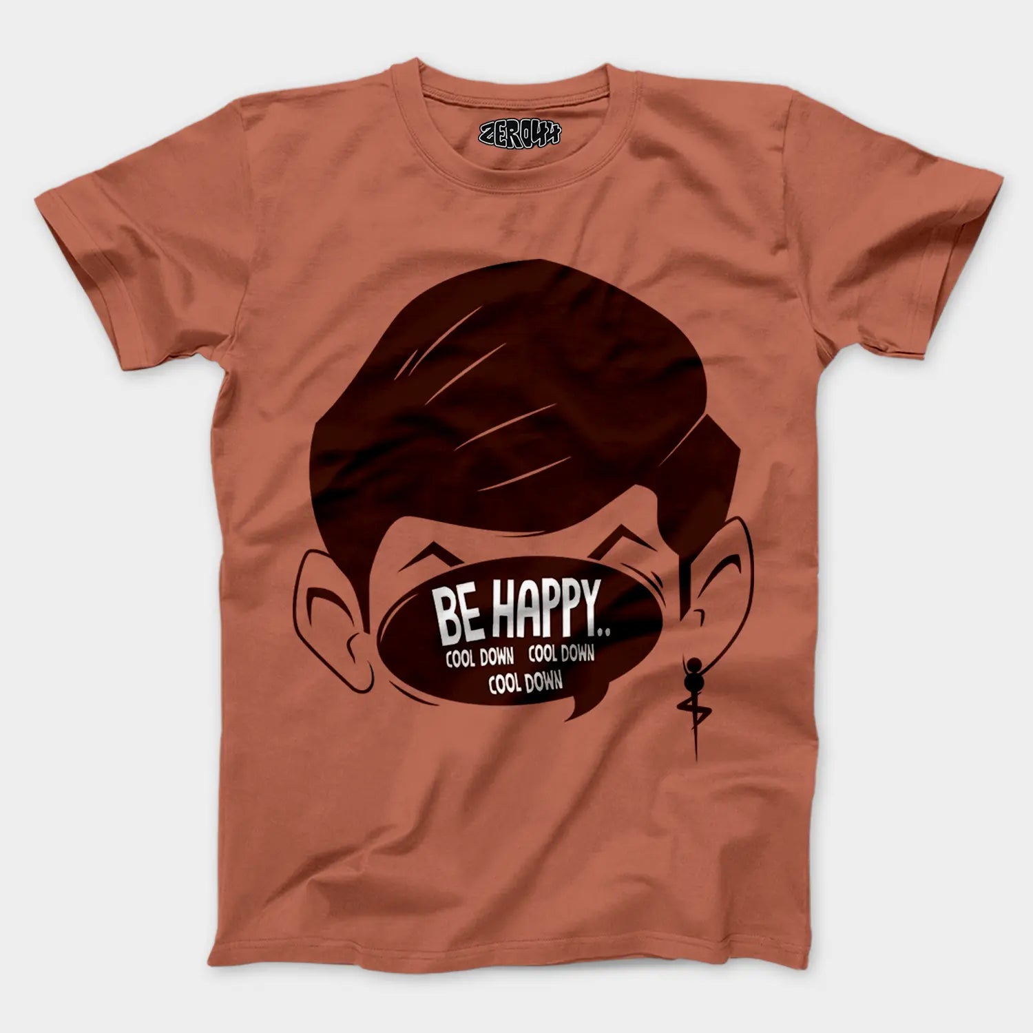 Be Happy Cool Down Cool Down Cool Down Men/Unisex T-Shirt in Copper Color