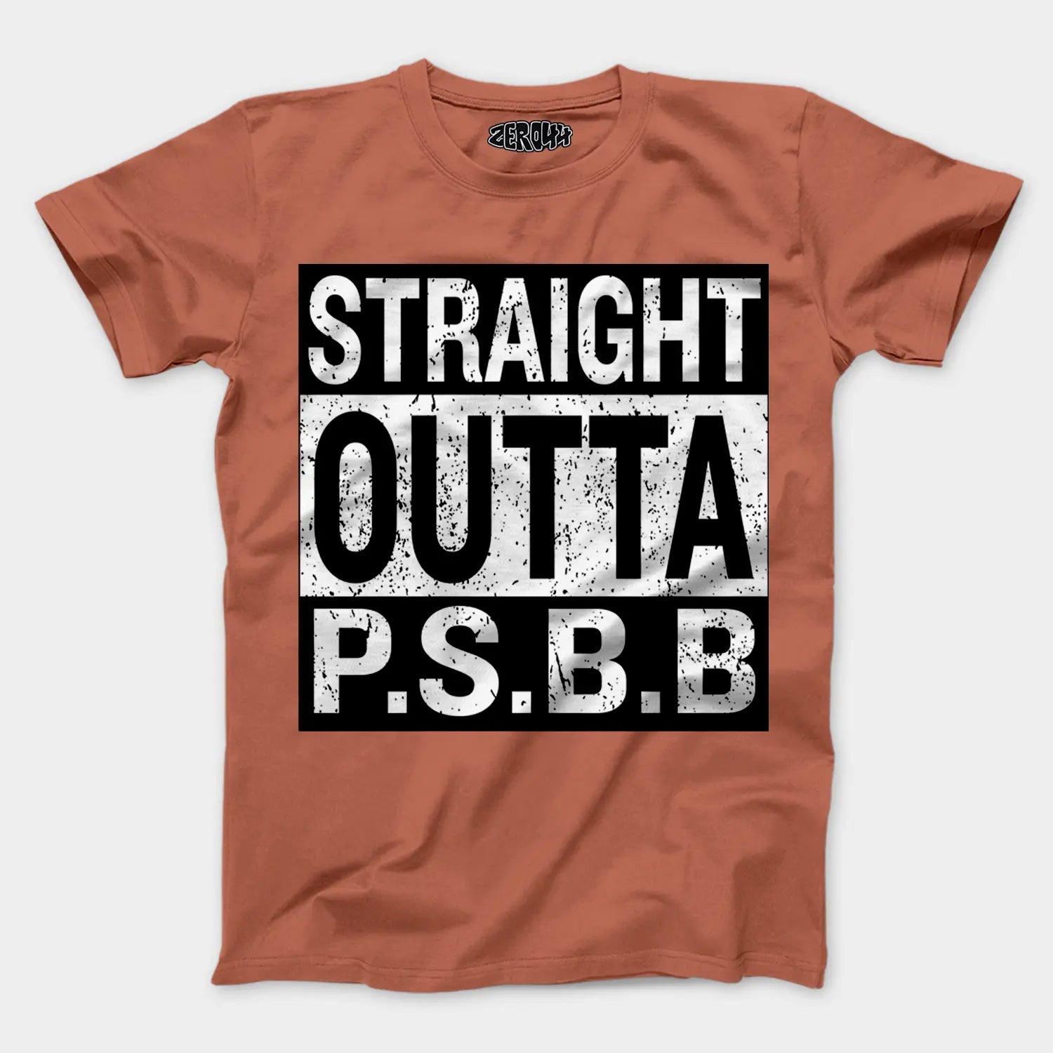 Straight Outta Psbb Men/Unisex T-Shirt in Copper Color