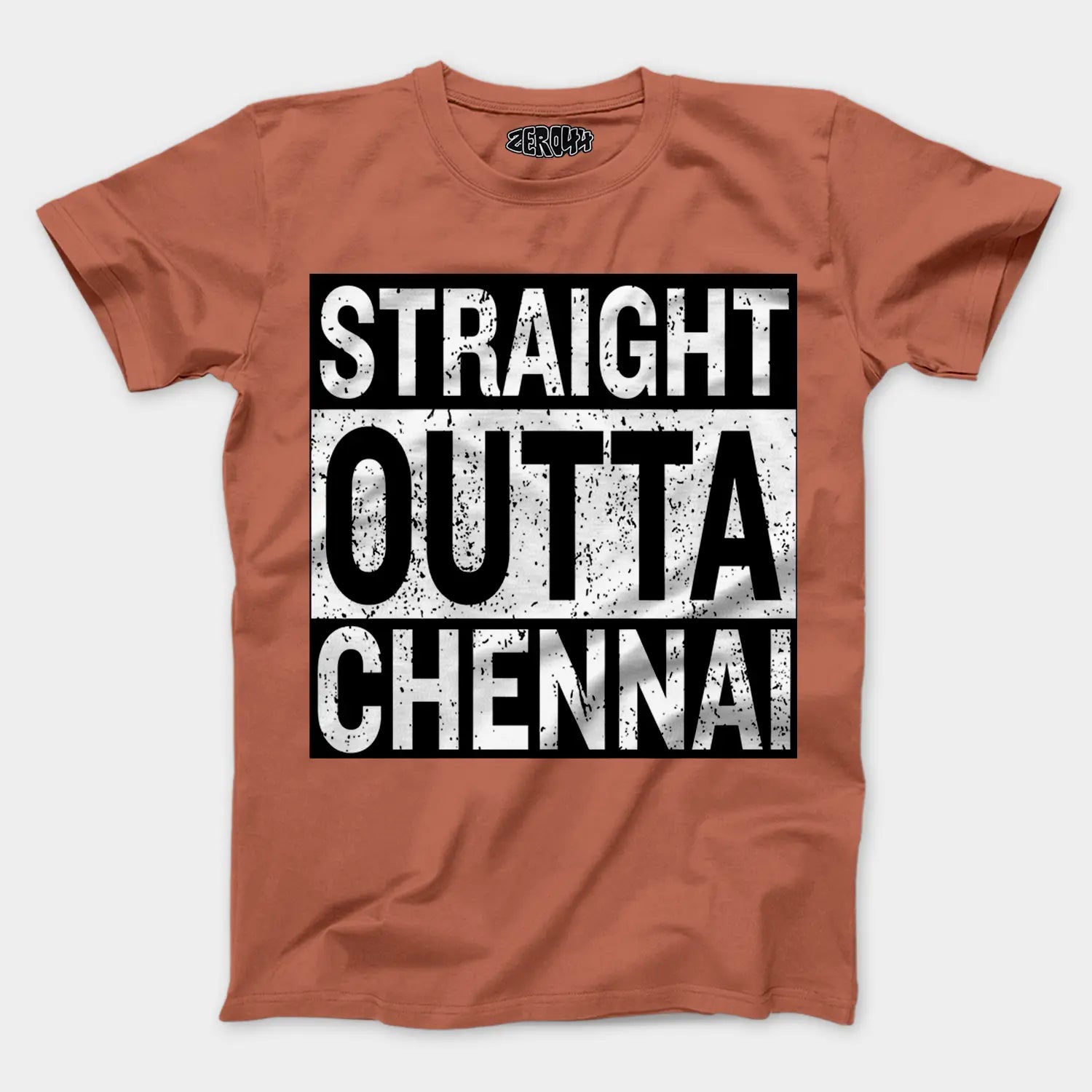 Straight Outta Chennai Men/Unisex T-Shirt in Copper Color