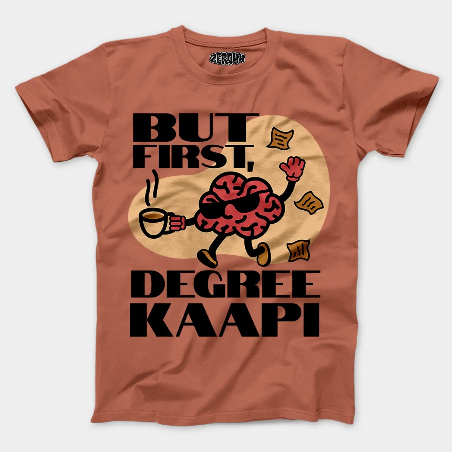 But First Degree Kaapi Men/Unisex T-Shirt in Copper Color