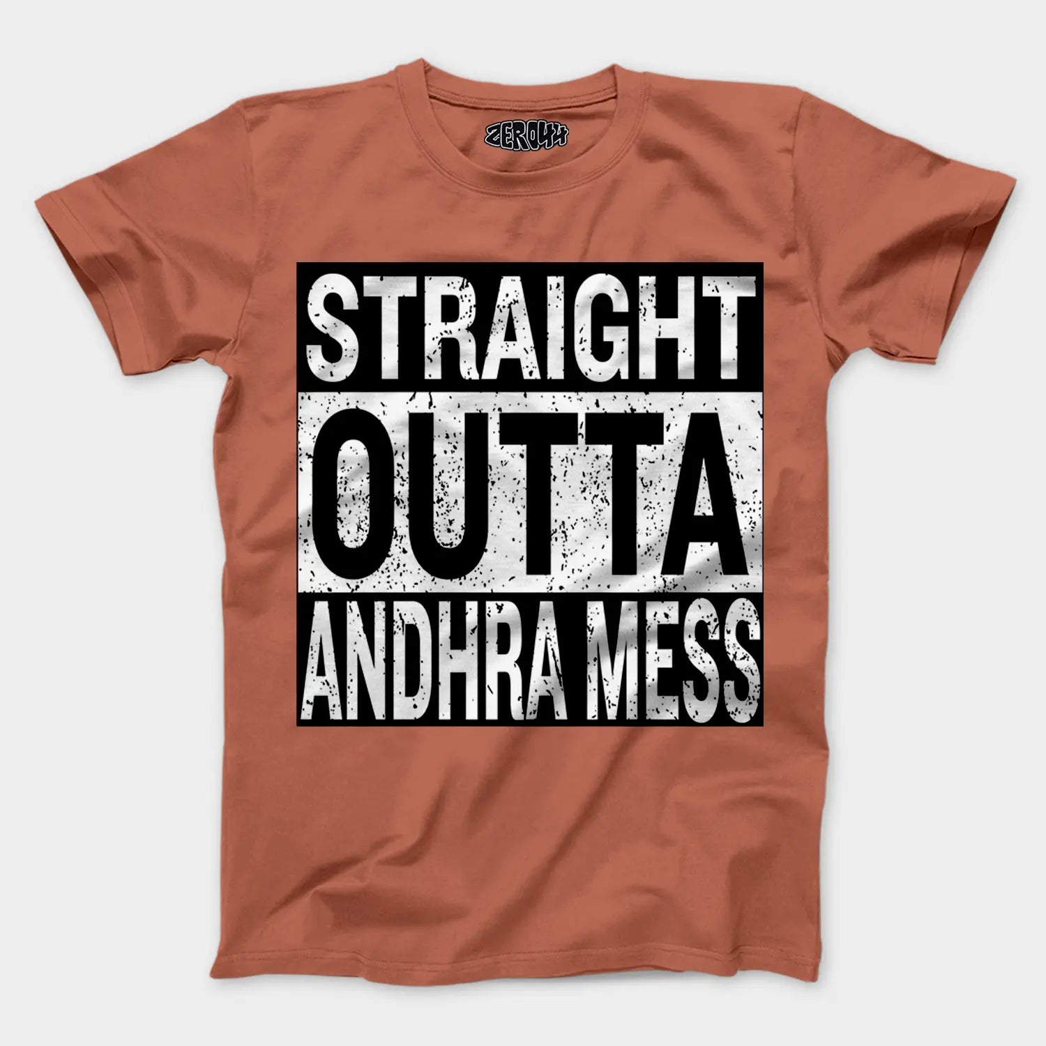 Straight Outta Andhra Mess Men/Unisex T-Shirt in Copper Color