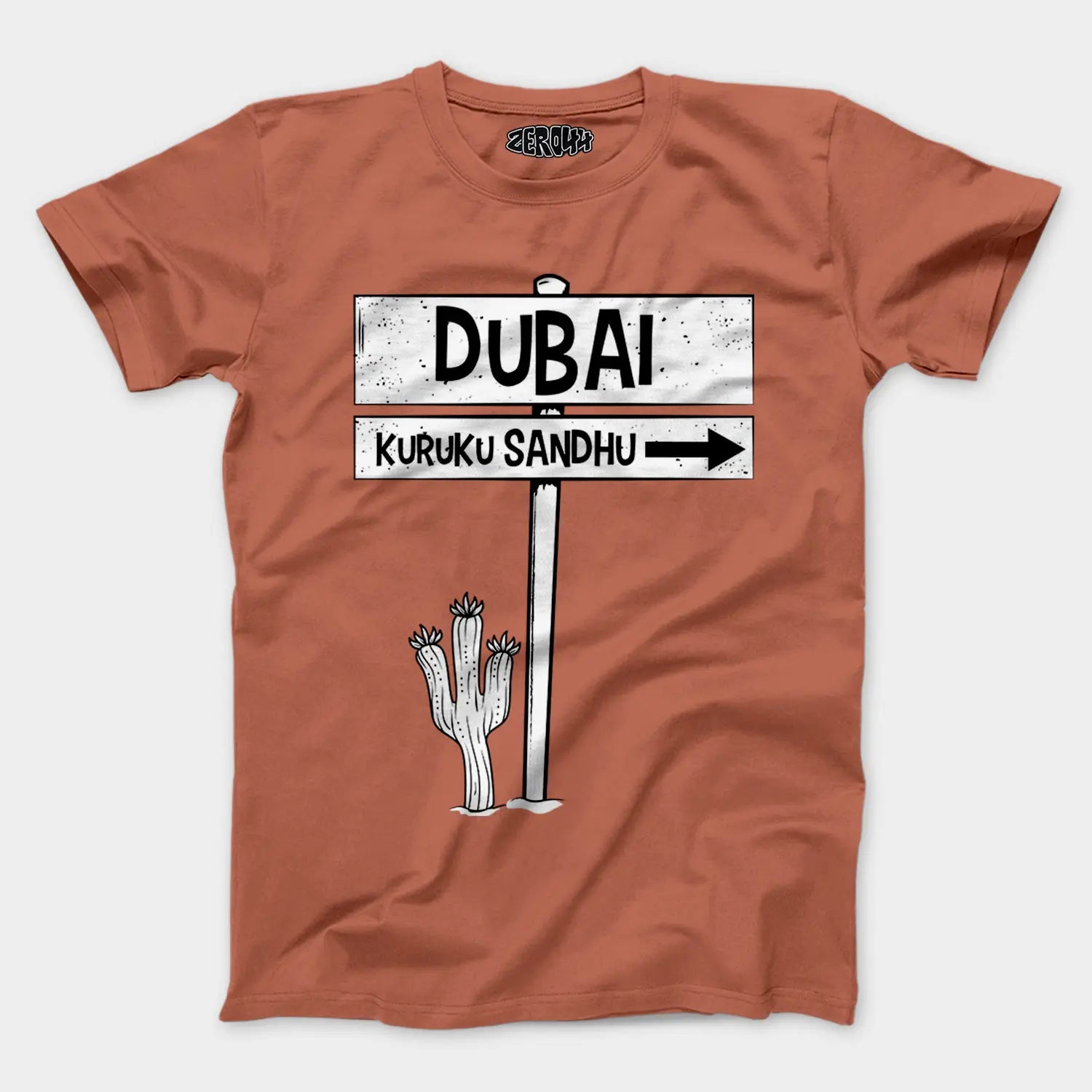 Dubai Kuruku Sandhu Men/Unisex T-Shirt in Copper Color