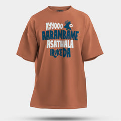 Ayyooo Aarambame Asathala Iruke Da Men/Unisex Oversized T-Shirt in Coral Color