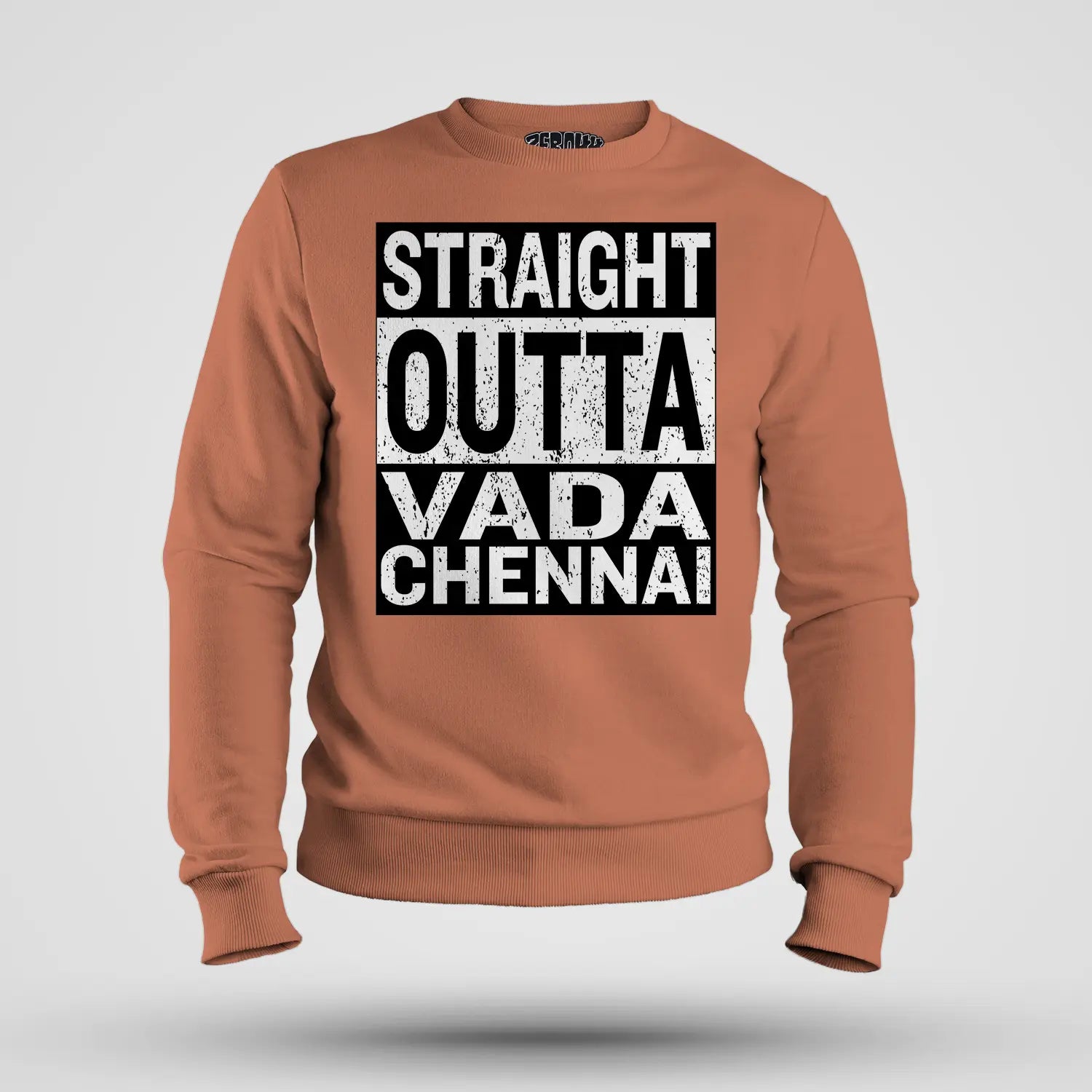 Straight Outta Vada Chennai Men/Unisex Sweatshirt in Coral Color