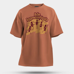 Ade Apprecentingala Men/Unisex Oversized T-Shirt in Coral Color