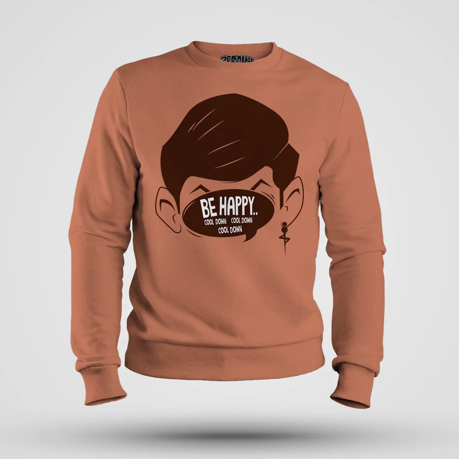 Be Happy Cool Down Cool Down Cool Down Men/Unisex Sweatshirt in Coral Color