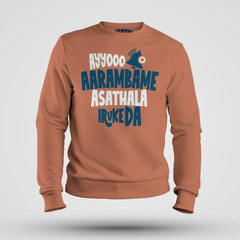 Ayyooo Aarambame Asathala Iruke Da Men/Unisex Sweatshirt in Coral Color