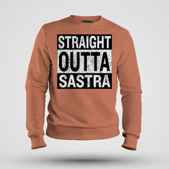Straight Outta Sastra Men/Unisex Sweatshirt in Coral Color