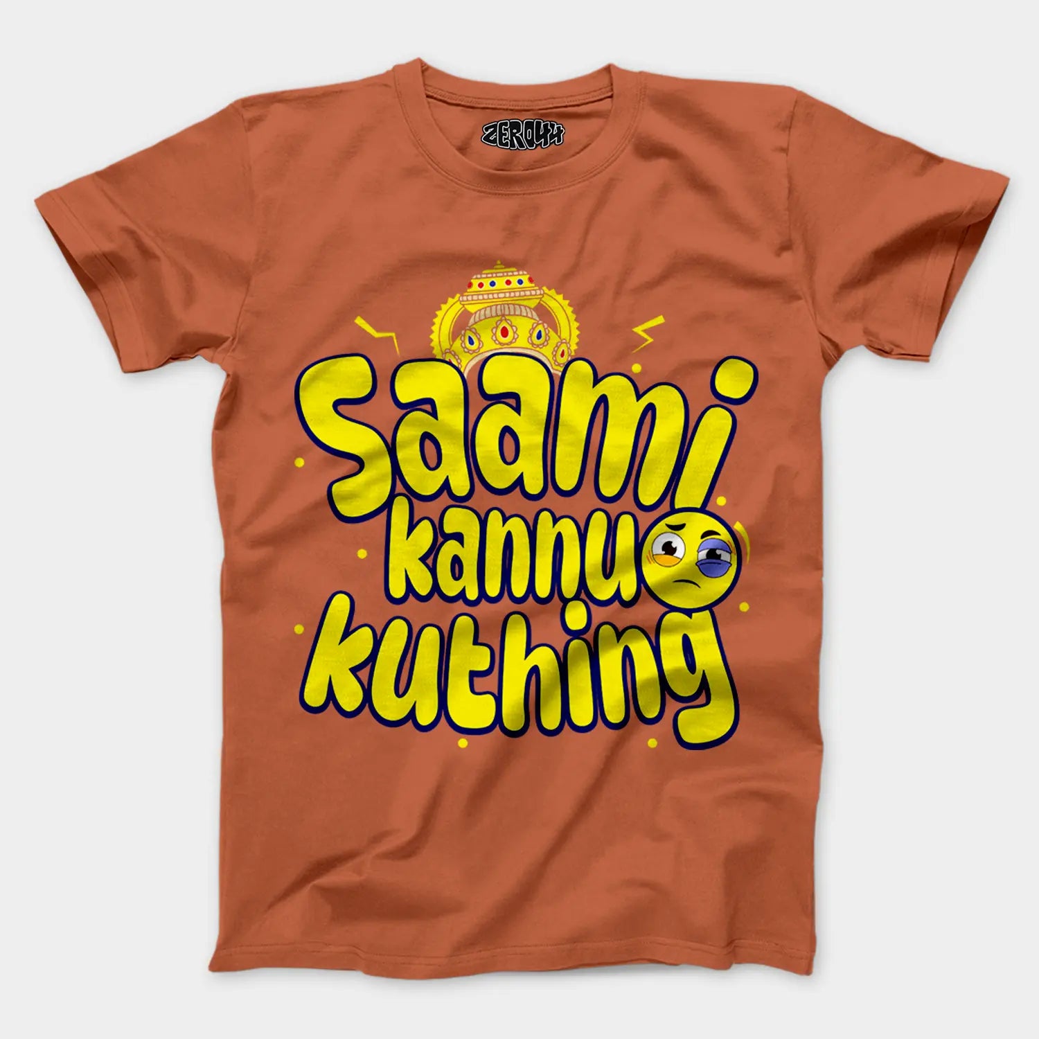 Saami Kannu Kuthing Men/Unisex T-Shirt in Coral Color