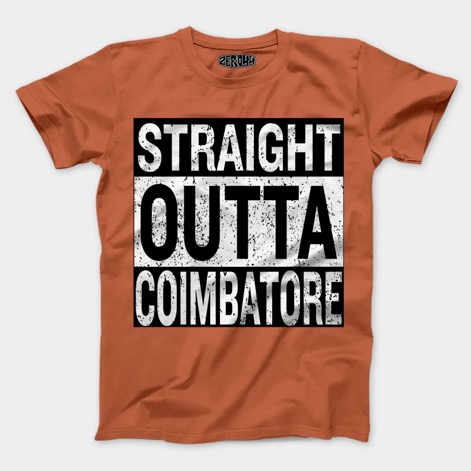 Straight Outta Coimbatore Men/Unisex T-Shirt in Coral Color
