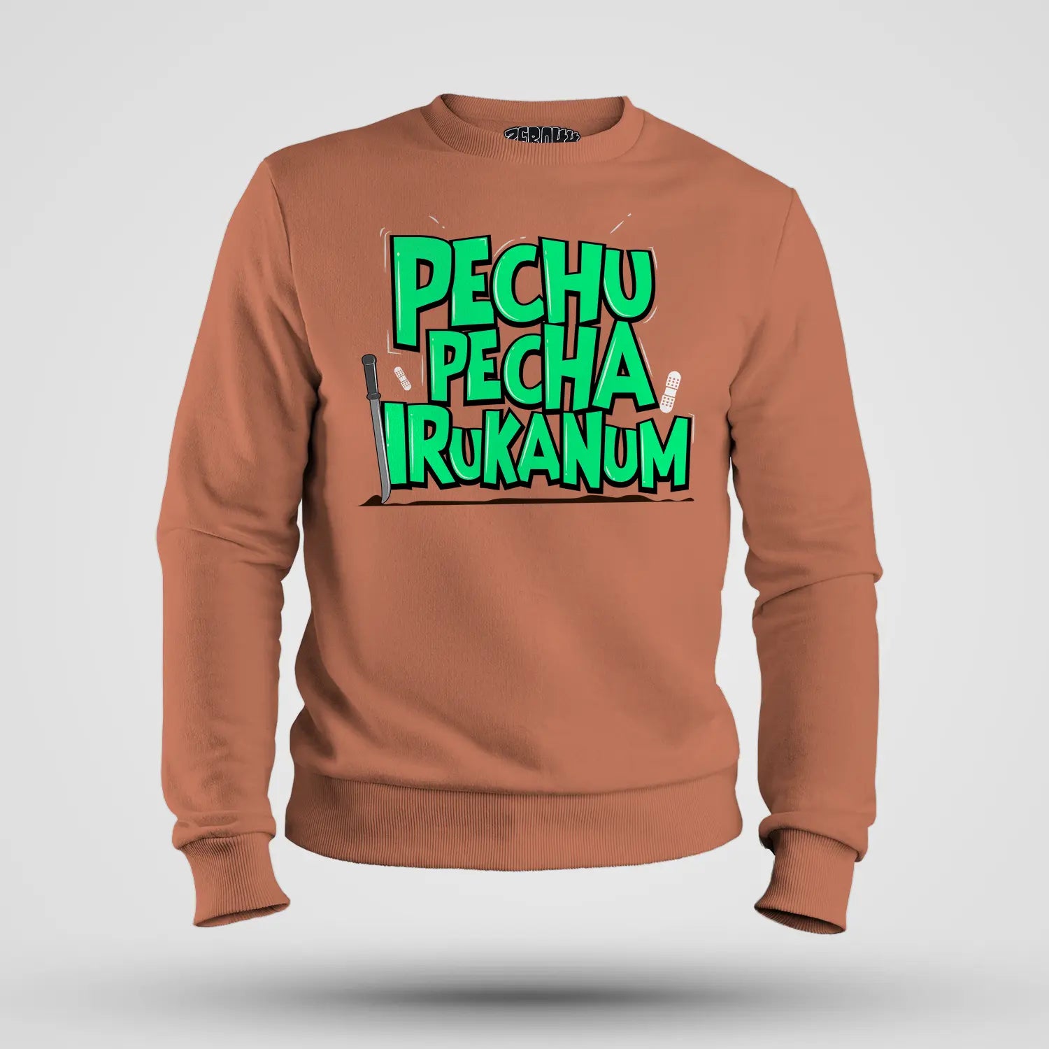 Pechu Pecha Irrukanum Men/Unisex Sweatshirt in Coral Color
