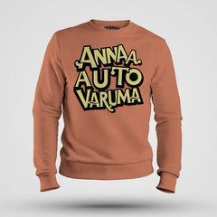 Anna Auto Varuma Men/Unisex Sweatshirt in Coral Color