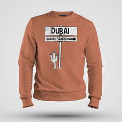 Dubai Kuruku Sandhu Men/Unisex Sweatshirt in Coral Color