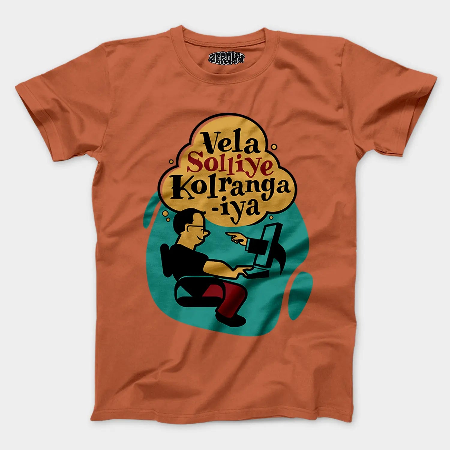 Vela Soliye Kolrangaiya Men/Unisex T-Shirt in Coral Color