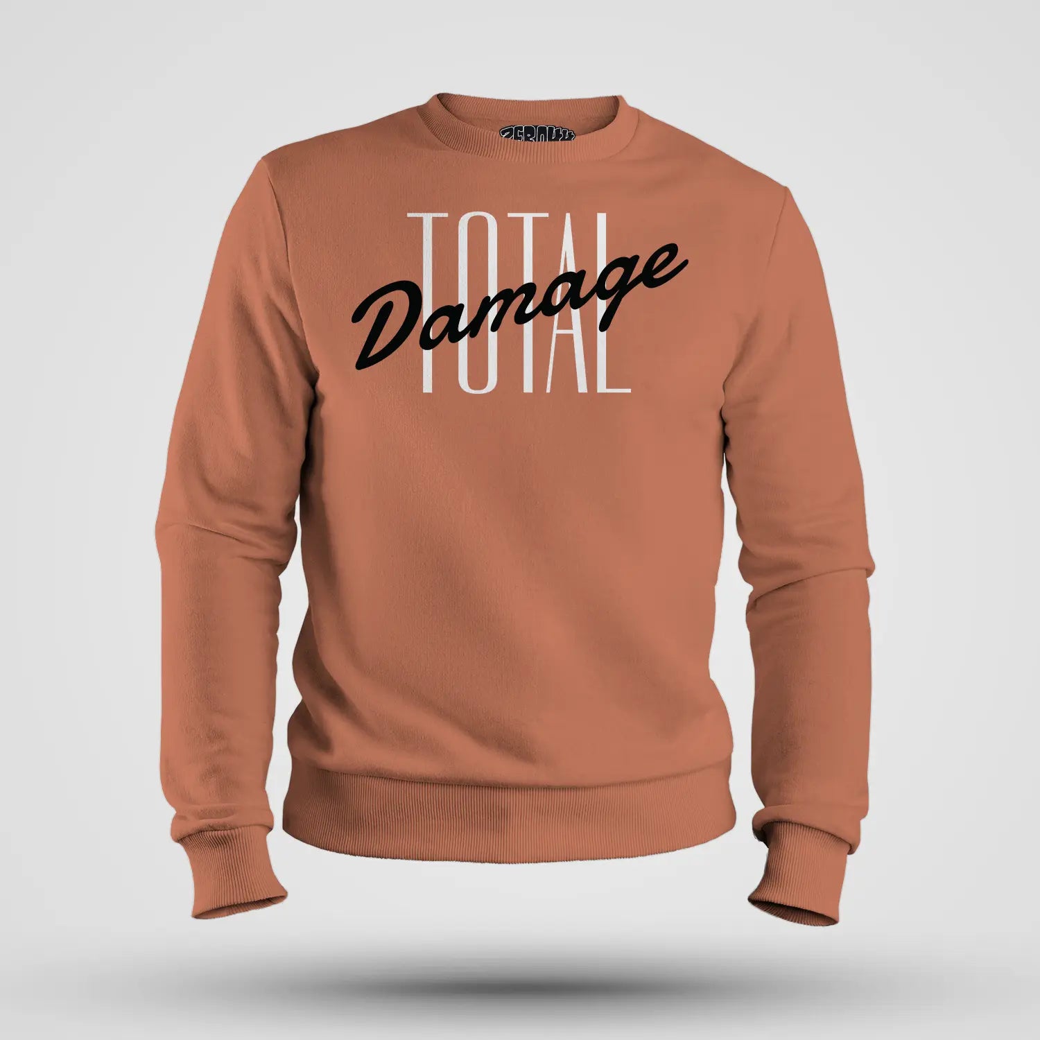 Total Damage Men/Unisex Sweatshirt in Coral Color