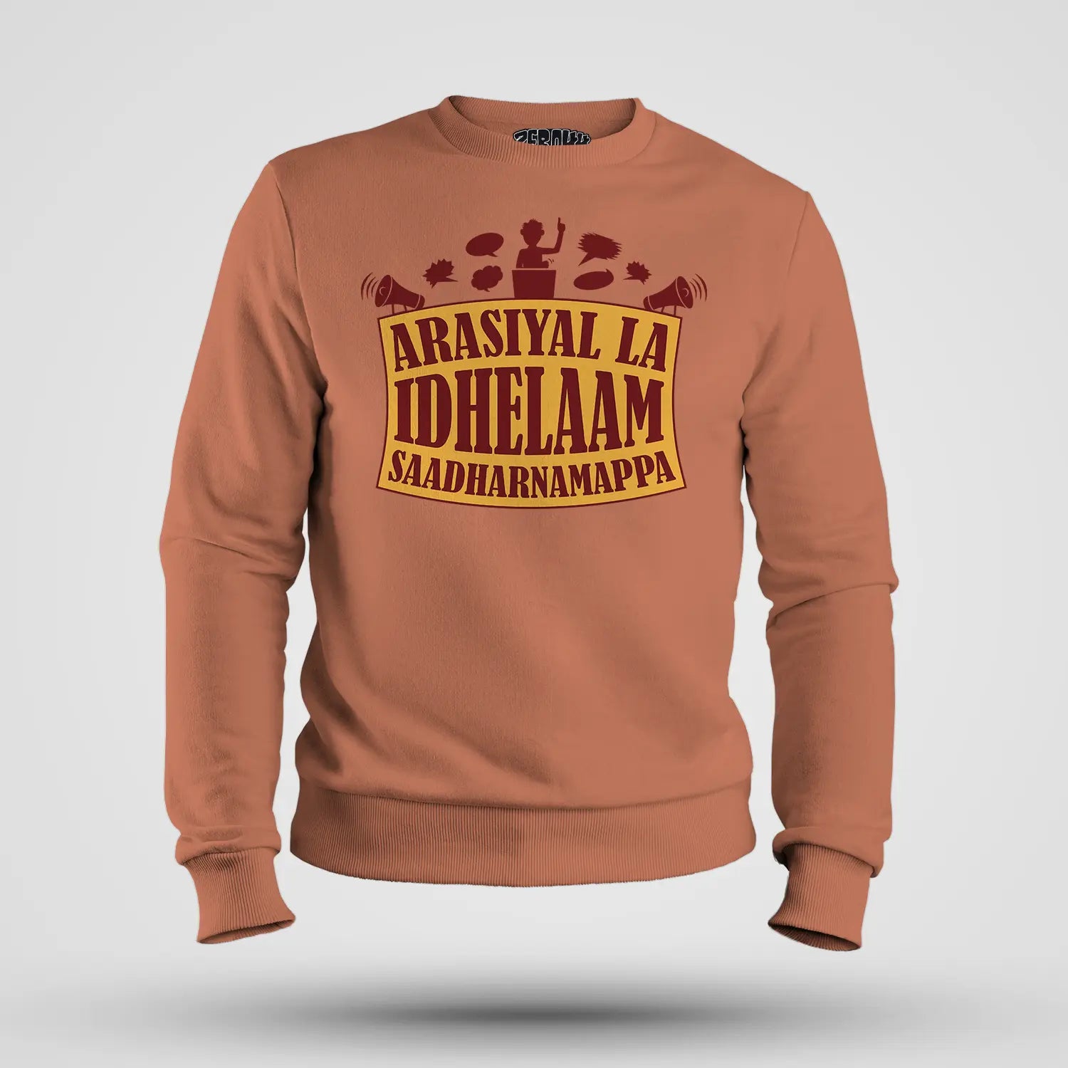 Arasiyal La Idhellam Saadharnamappa Men/Unisex Sweatshirt in Coral Color