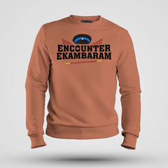 Encounter Ekambaram Men/Unisex Sweatshirt in Coral Color