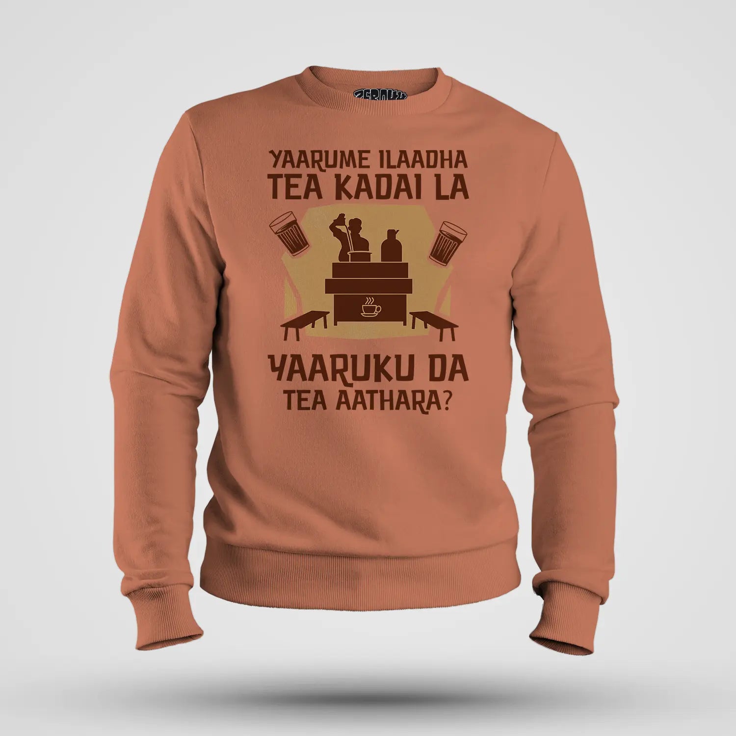 Yaarume Ilaadha Tea Kadai La Yaaruku Da Tea Aathara? Men/Unisex Sweatshirt in Coral Color