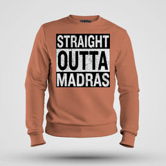 Straight Outta Madras Men/Unisex Sweatshirt in Coral Color