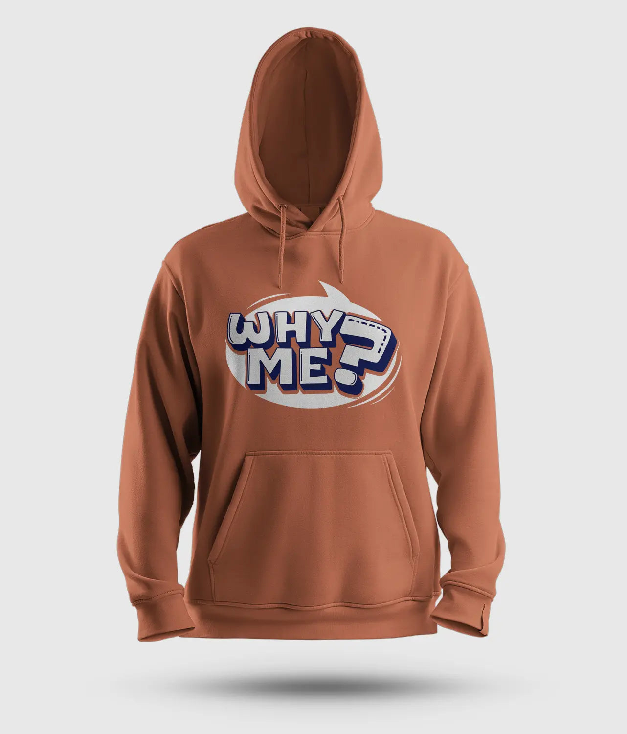 Why Me? Men/Unisex Hoodie in Coral Color