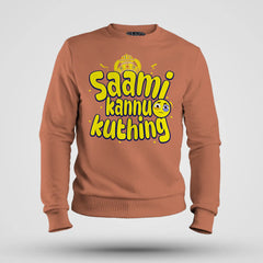 Saami Kannu Kuthing Men/Unisex Sweatshirt in Coral Color