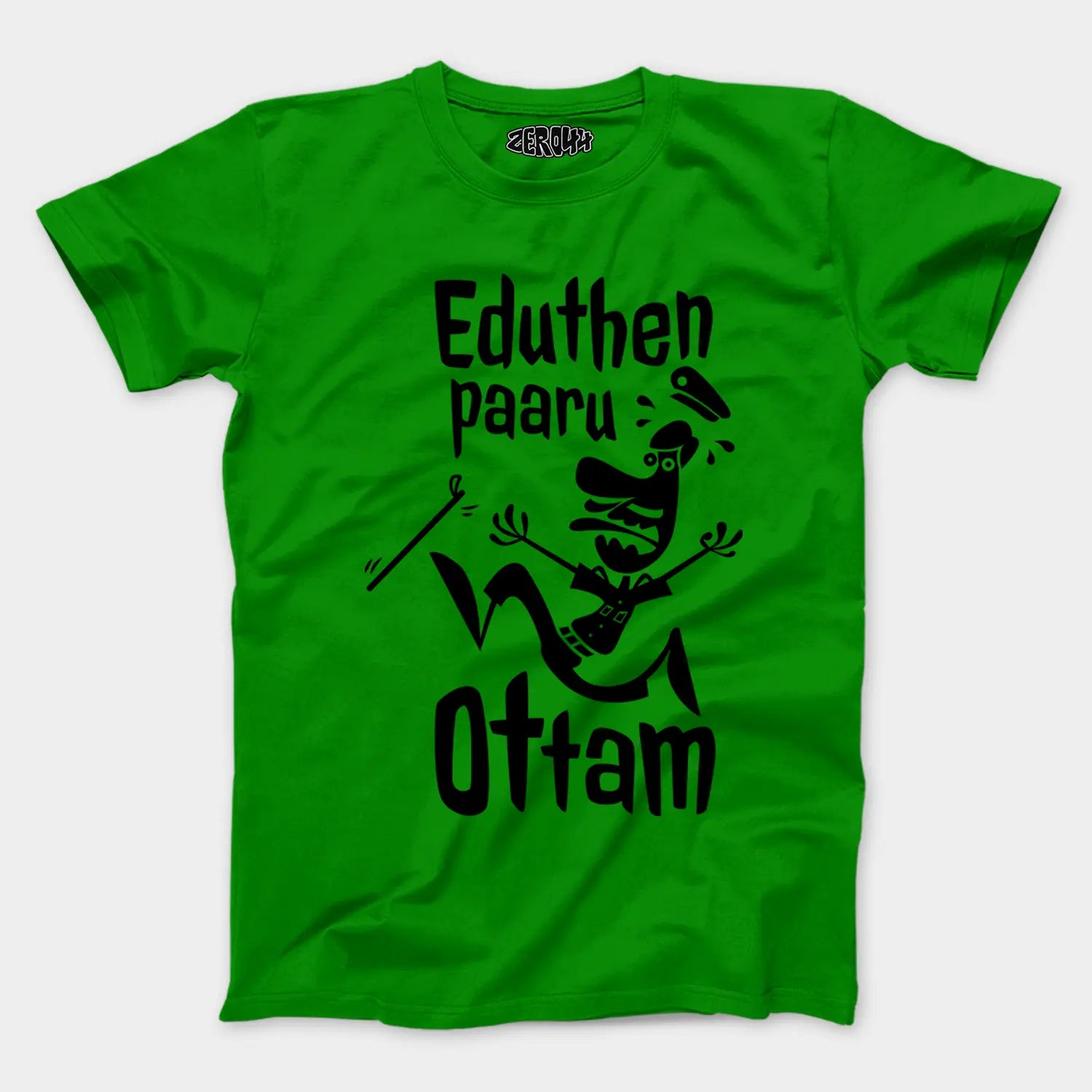 Eduthen Paaru Ottam Men/Unisex T-Shirt in Flag Green Color