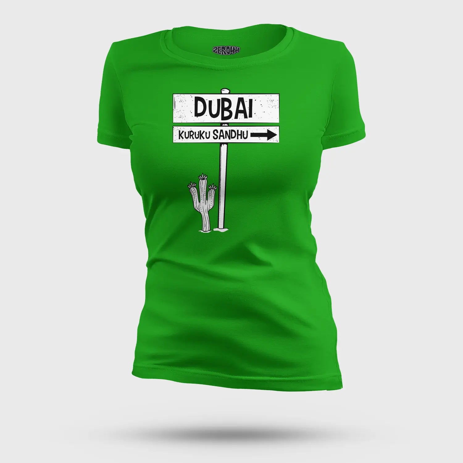 Dubai Kuruku Sandhu Women's T-Shirt in Flag Green Color