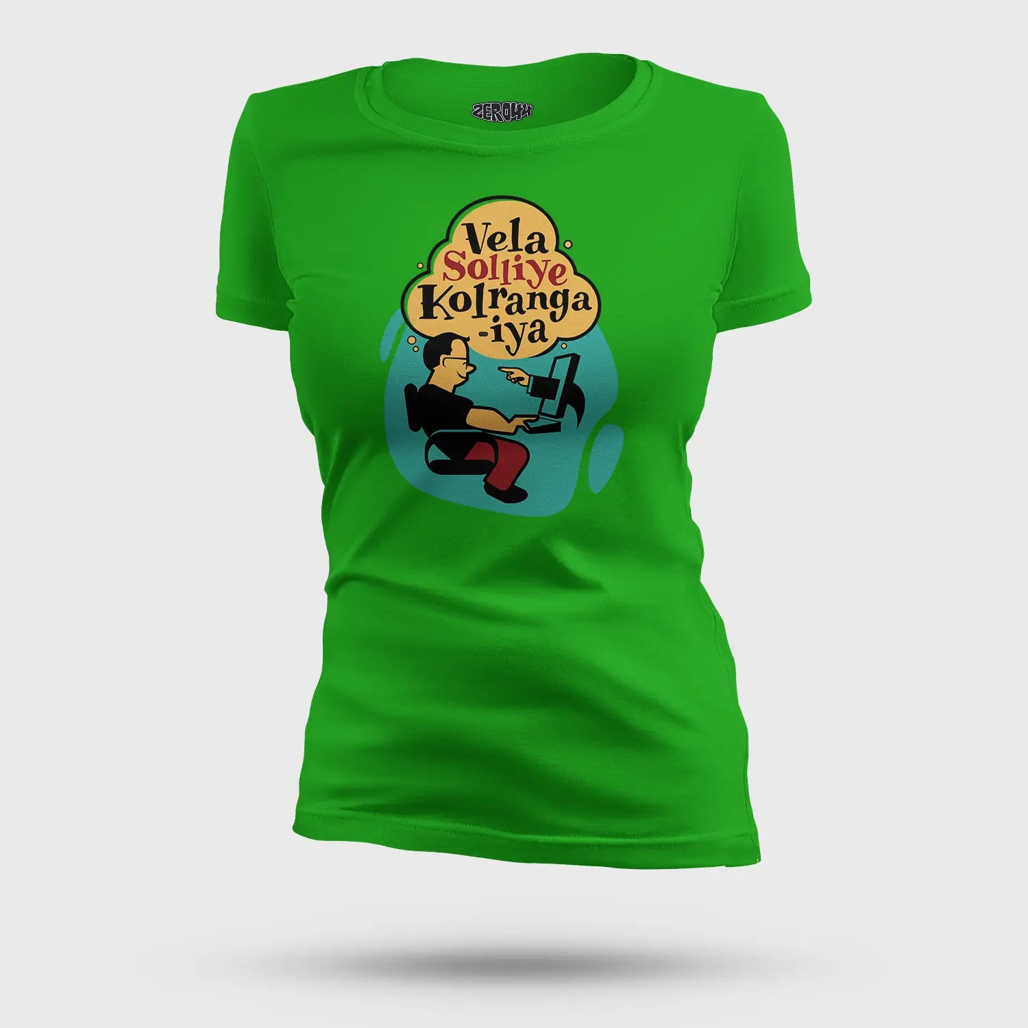 Vela Soliye Kolrangaiya Women's T-Shirt in Flag Green Color