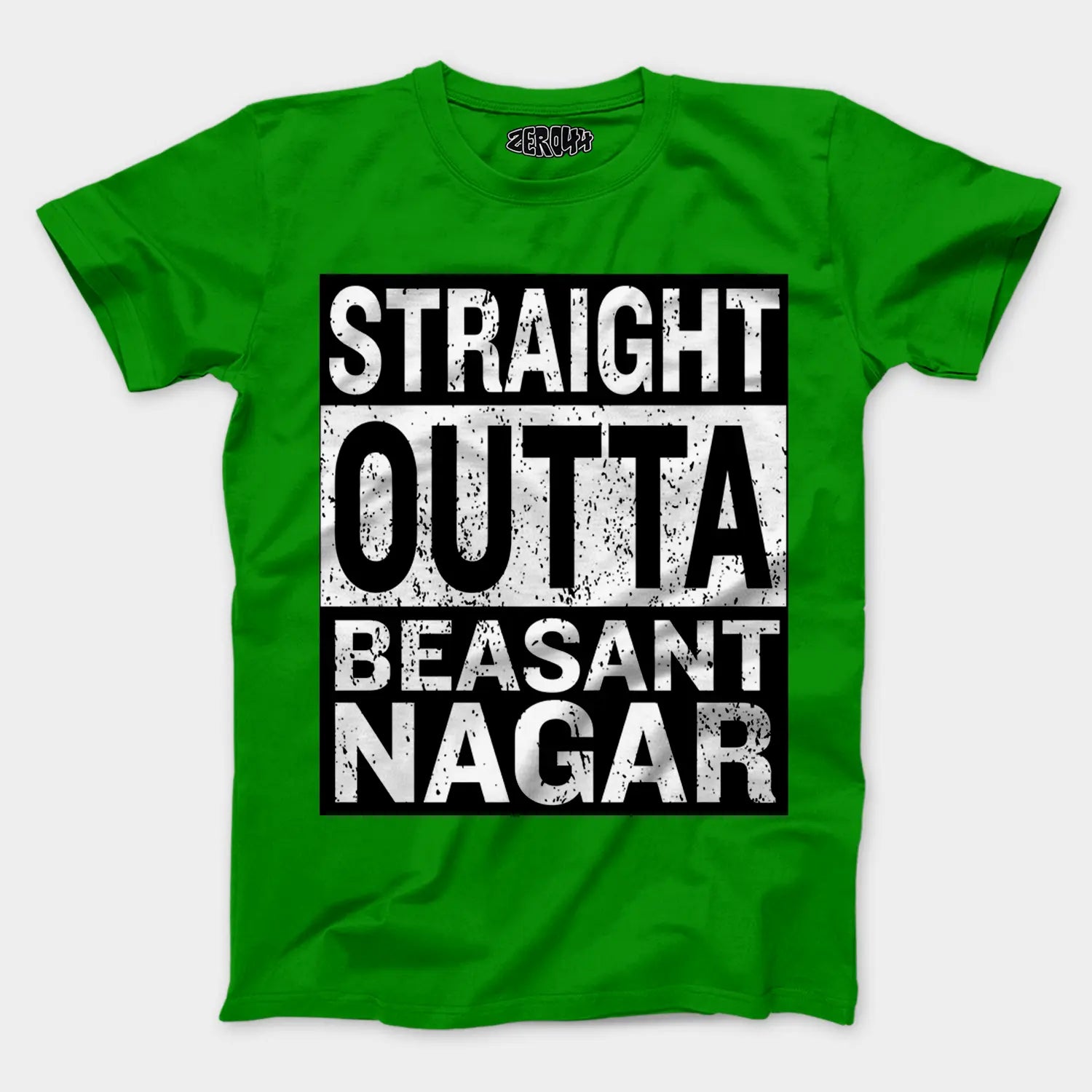 Straight Outta Beasant Nagar Men/Unisex T-Shirt in Flag Green Color