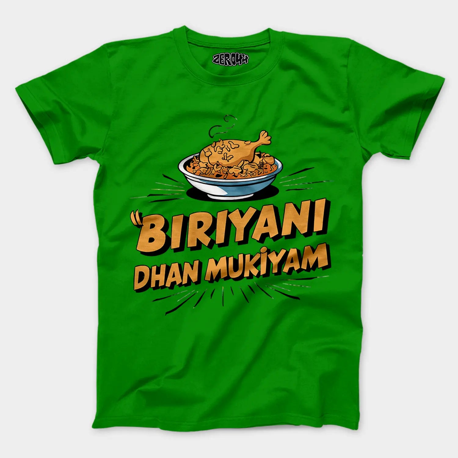 Biriyani Dhan Mukiyam Men/Unisex T-Shirt in Flag Green Color