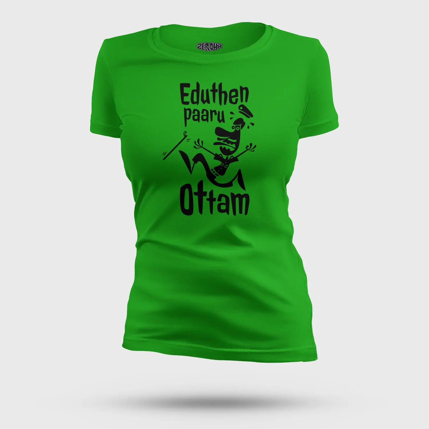 Eduthen Paaru Ottam Women's T-Shirt in Flag Green Color