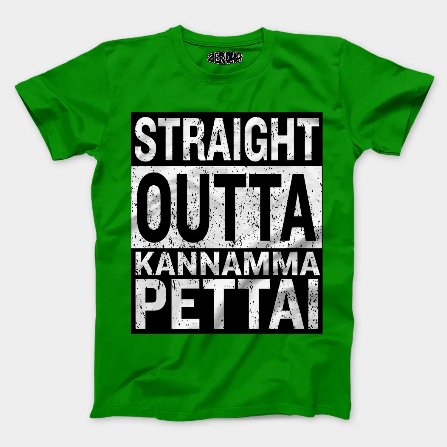 Straight Outta Kannamma Pettai Men/Unisex T-Shirt in Flag Green Color