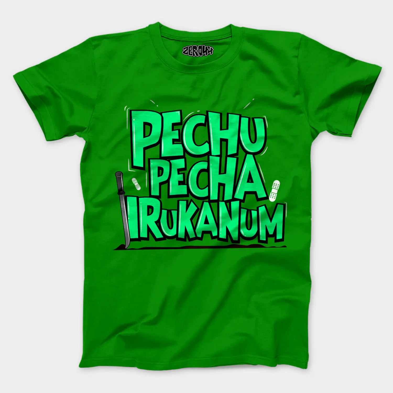 Pechu Pecha Irrukanum Men/Unisex T-Shirt in Flag Green Color
