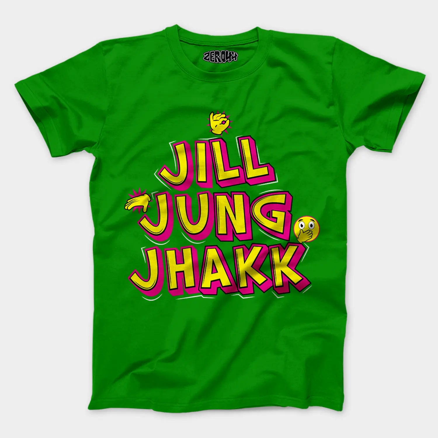 Jill Jung Jhakk Men/Unisex T-Shirt in Flag Green Color