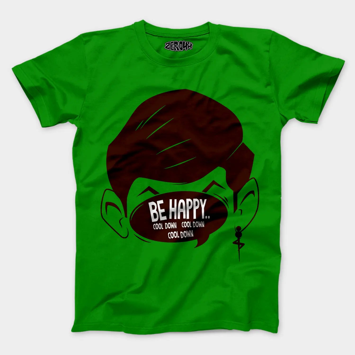 Be Happy Cool Down Cool Down Cool Down Men/Unisex T-Shirt in Flag Green Color