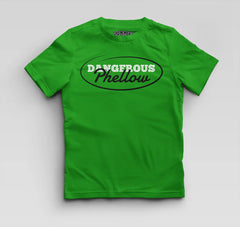 Dangerous Phellow Boys Round Neck T-Shirt in Flag Green Color