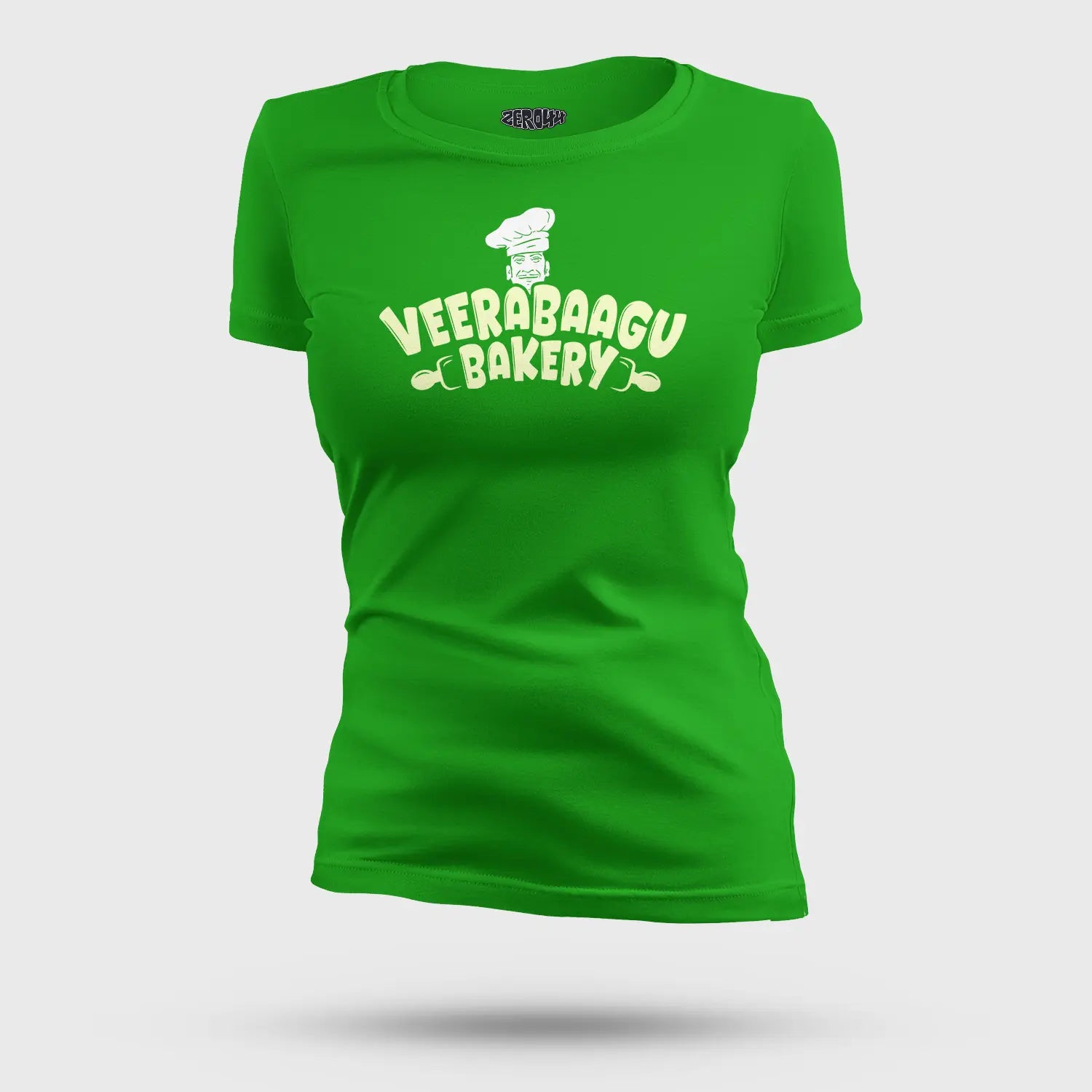 Veerabaagu Bakery Women's T-Shirt in Flag Green Color