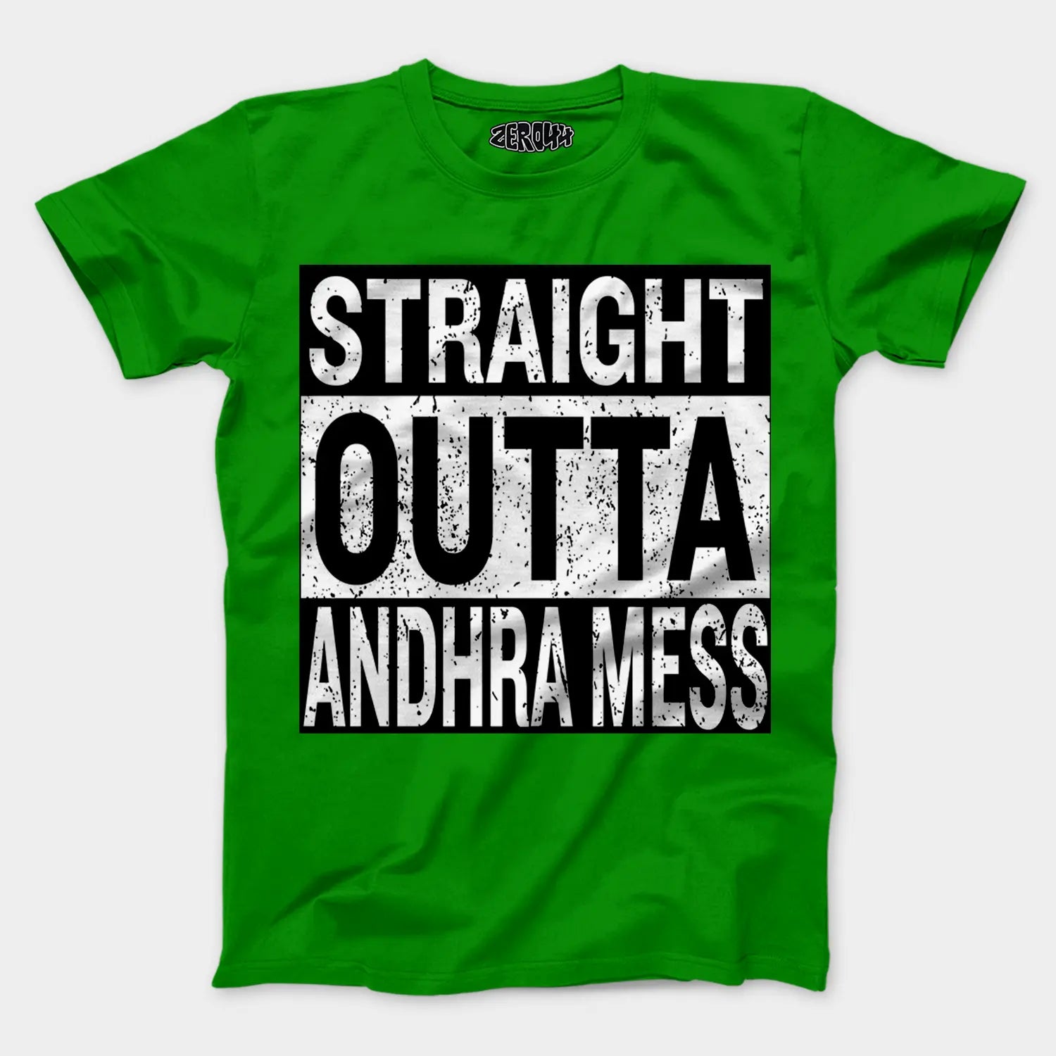 Straight Outta Andhra Mess Men/Unisex T-Shirt in Flag Green Color