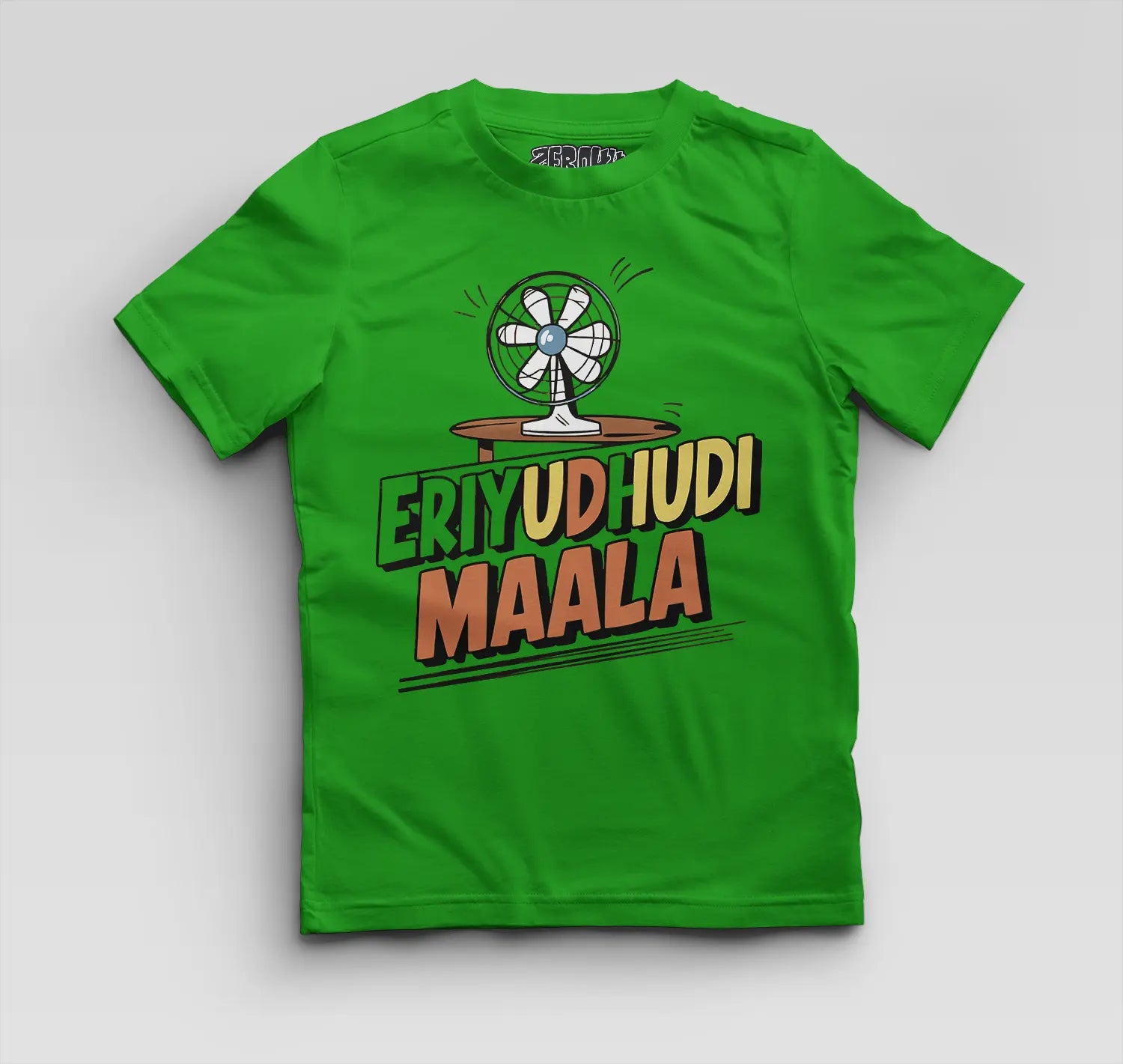 Eriyudhudi Maala Boys Round Neck T-Shirt in Flag Green Color