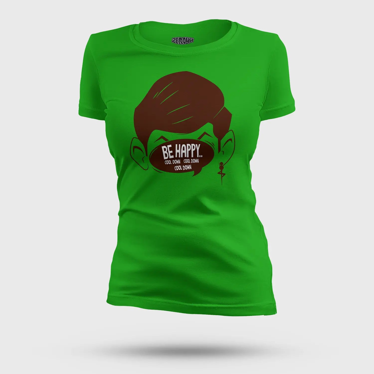 Be Happy Cool Down Cool Down Cool Down Women's T-Shirt in Flag Green Color