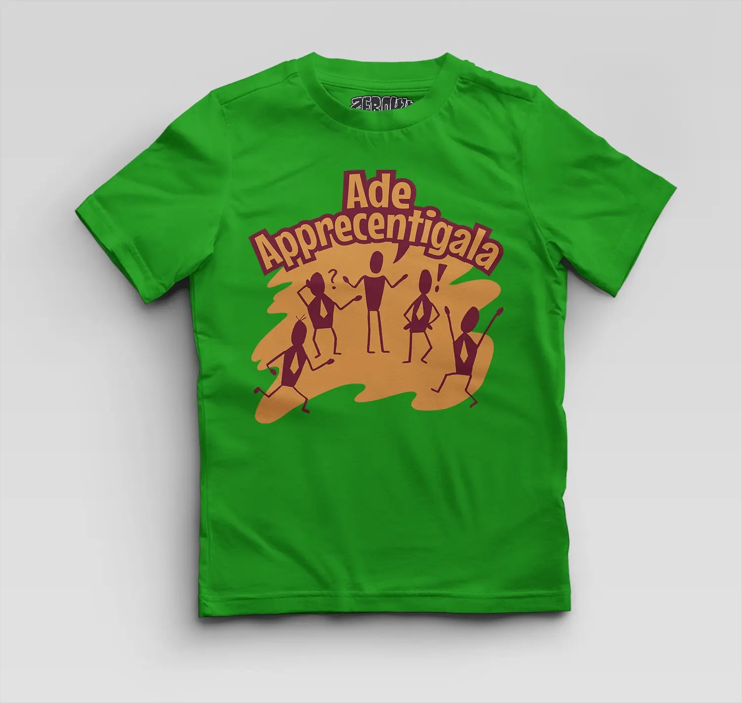 Ade Apprecentingala Boys Round Neck T-Shirt in Flag Green Color